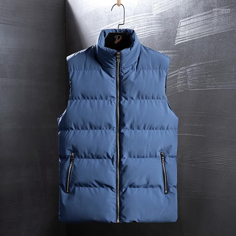 

Men's Vests Winter Jackets Man Thick Sleeveless Mens Jacket Men Vest Coats Male Warm Padded Waistcoat Fashion Plus Size Gilet Phin22, Sky blue