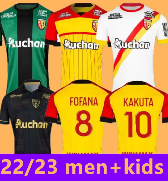 

2022 RC Lens away maillot soccer jerseys 22 23 KAKUTA OPENDA 27 GANAGO SOTOCA FOFANA GRADIT FORTES Football Shirts 2023 kids home BUKSA CABOT BANZA POREBA third buksa, Adult away