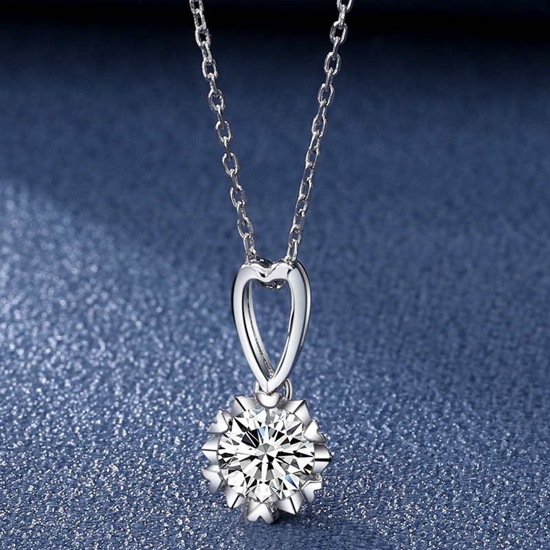 

Sterling Silver S925 Snowflake Necklace 18k Gold Wedding Color Grade