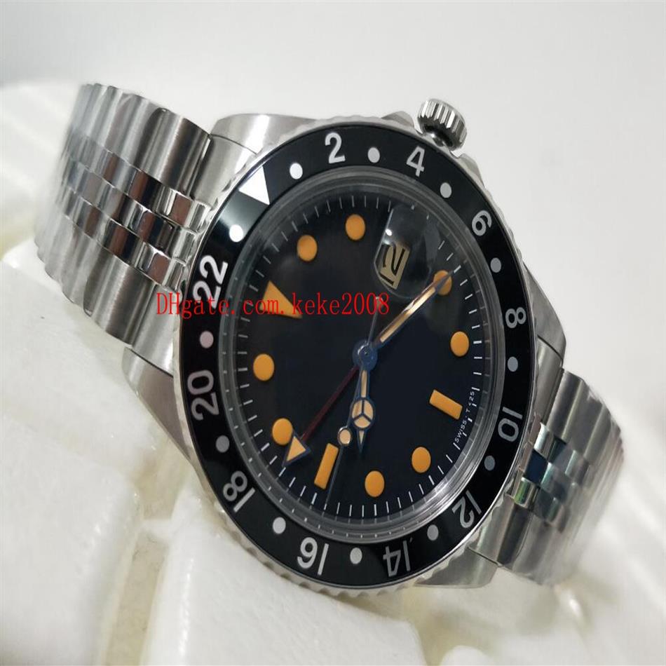 

Fashion Wristwatches BP Factory Maker Vintage 40mm 1675 GMT Stainless Steel Asia 2813 Movement Mechanical Automatic Mens watch Wat271S, Black