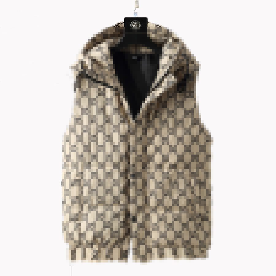 

New Winter Men's Vests Outerwear Down Jacket Casual Brand Hoodie Parka Warm Ski Men's Facial Tank Asian Size M