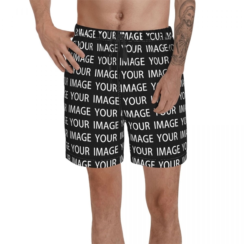 

Your Image Custom Made Board Shorts Design Own Bathing Swimming Trunks ized Men Swim 220616gx
