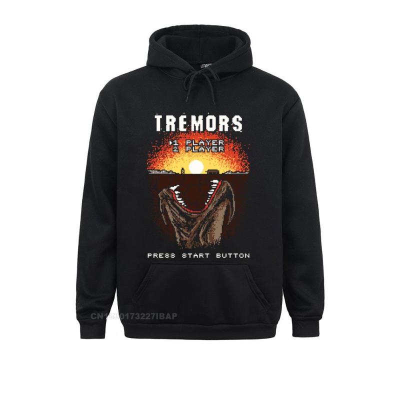 

Men' Hoodies & Sweatshirts Tremors 8Bit Game Poster Pullover Hoodie For Men Fitness Long Sleeve Latest Printing Sportswears, Black