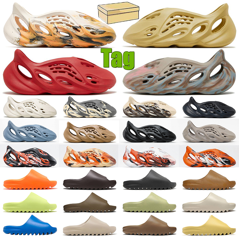 

With box new series Sandals lemon green Foam Runner Slipper Clog lady sandal acoustic eva resin Slides Black MX sand grey Moon Grey Woman Man bone Designer Beach Shoes, I need to see other products