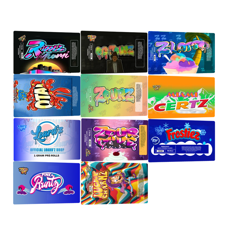 

Jokes up plastic tube Moon rock Pre roll Tube Labels Sticker pre-rolled cones pre-rolls packaging paper