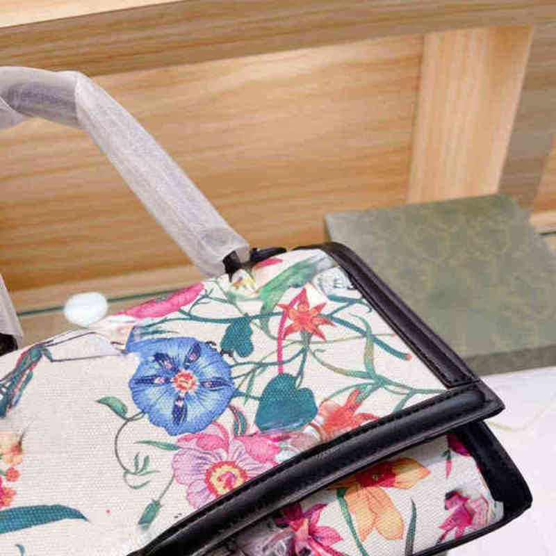 

Shoulder Bags Women Handbag Female Flowers Design Leather Fashion Black Tote 211116