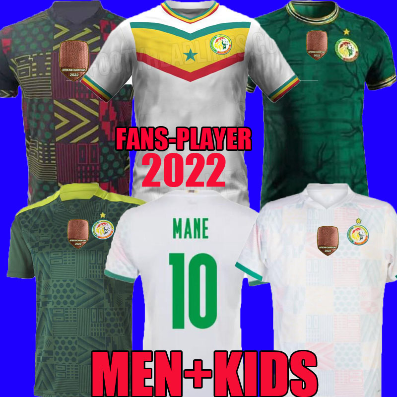 

2022 Senegal soccer jerseys home MANE 22 23 special KOULIBALY GANA KOUYATE D.DIA DIATTA Sarr BOUBA Diallo national team men kids football shirts fans player version, 21/22 home