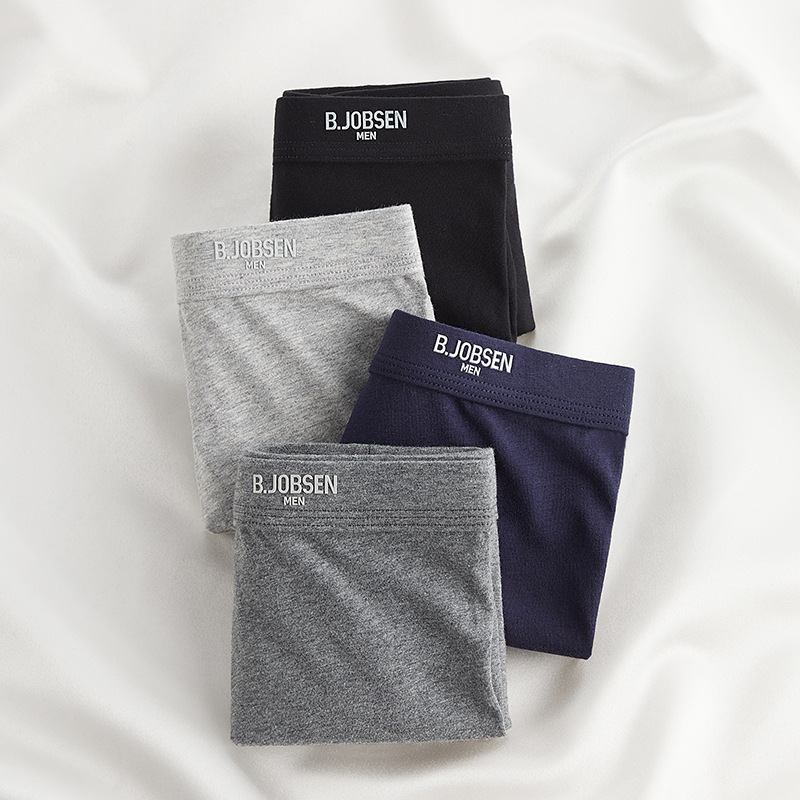 

Mens Underwear Elastic Breathable Underpants Men Solid Color Boxer Cotton Boxers Sexy Skinny Shorts High Quality Pure Cotton Fashion Underpant support retail, Black
