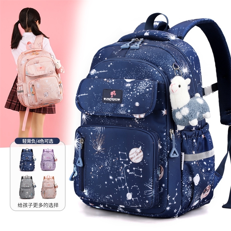 

Children School Bags For Girls Boys Orthopedic Backpack Kids Backpacks schoolbags Primary backpack book bags mochila 220816, Small blue