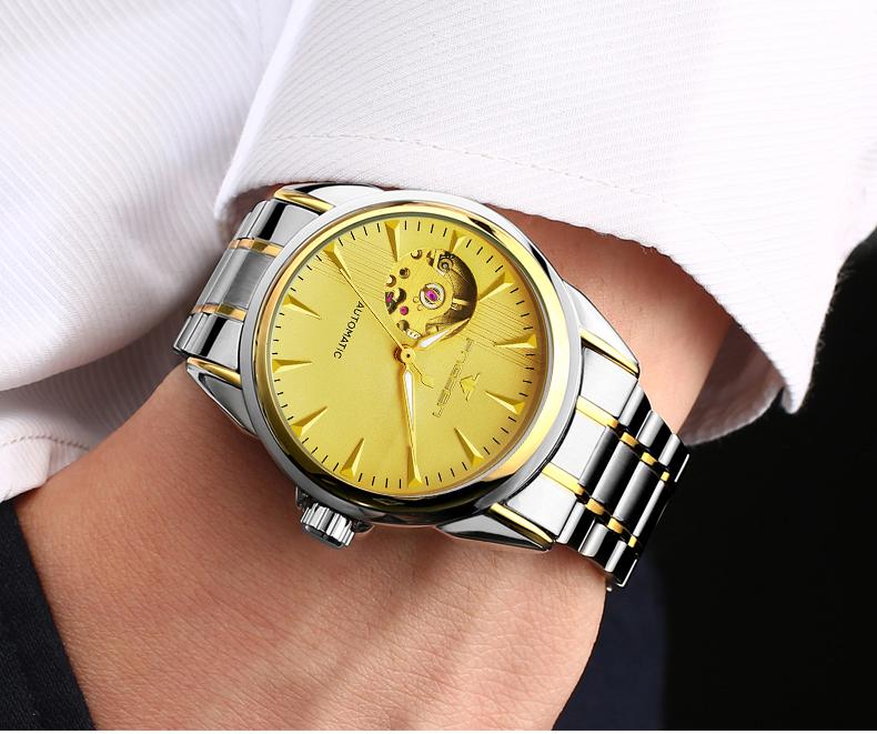 

Wristwatches Men Automatic Watches Luxury Mechanical Wristwatch Watch Set Stainless Steel Sport Waterproof Mekaniska KlockorWristwatches, 02