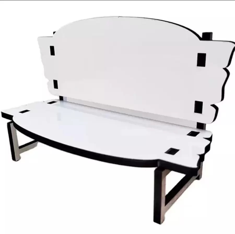 

Sublimation MDF Memorial Bench for Desk Decoration Personalized Gloss White Blank Hardboard Love Bench NEW Fast