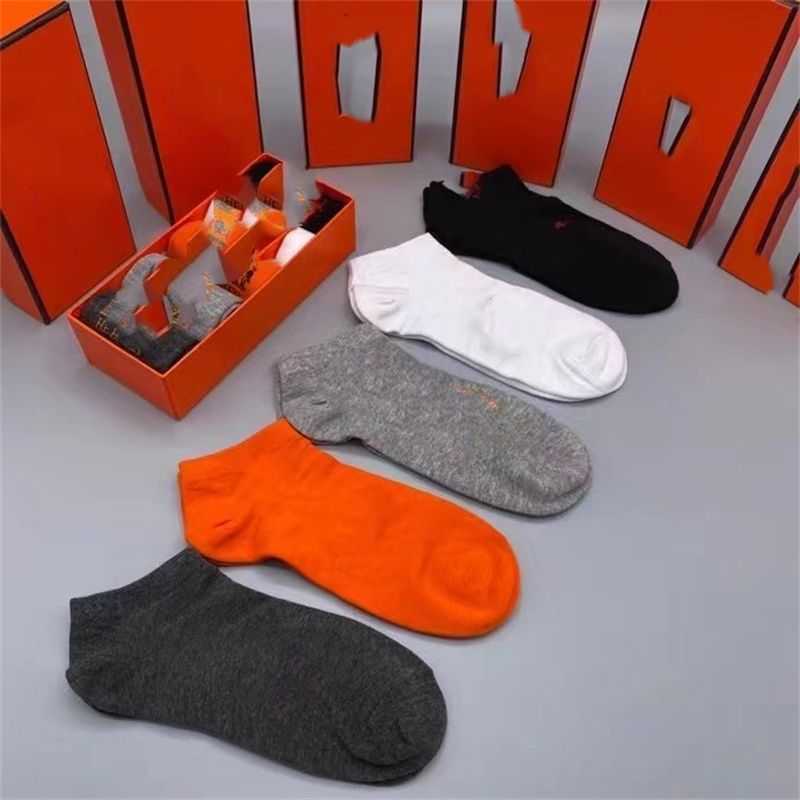 Mens Socks Womens luxury cotton Sock classic Designer letter Stocking comfortable 5 pairs together high quality Popular trend-image-758584955