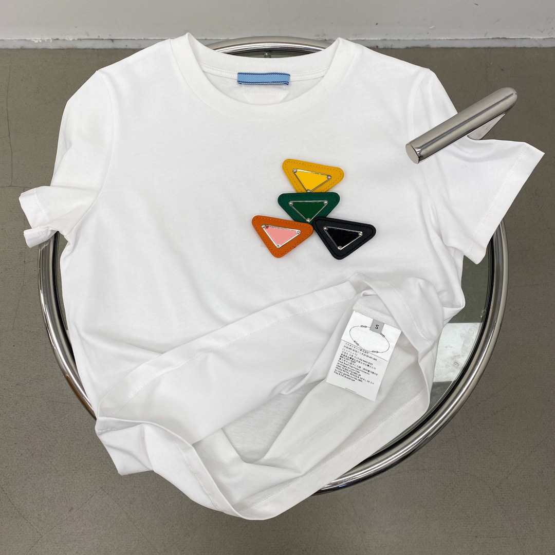 2022 Mens T-shirts summer womens t-shirt short sleeve fashion classic inverted triangle round neck breathable couple's T-shirt high quality-image-746124583