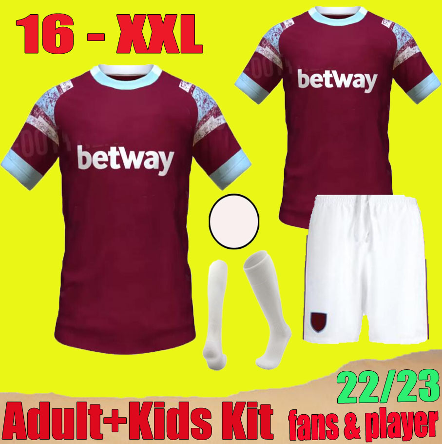 

22 23 Menkids Soccer Jerseys 2022 2023 Home YARMOLENKO WEST NOBLE BOWEN HAM ANTONIO SOUCEK UNITED BENRAHMA Football Shirt men kids, Kit