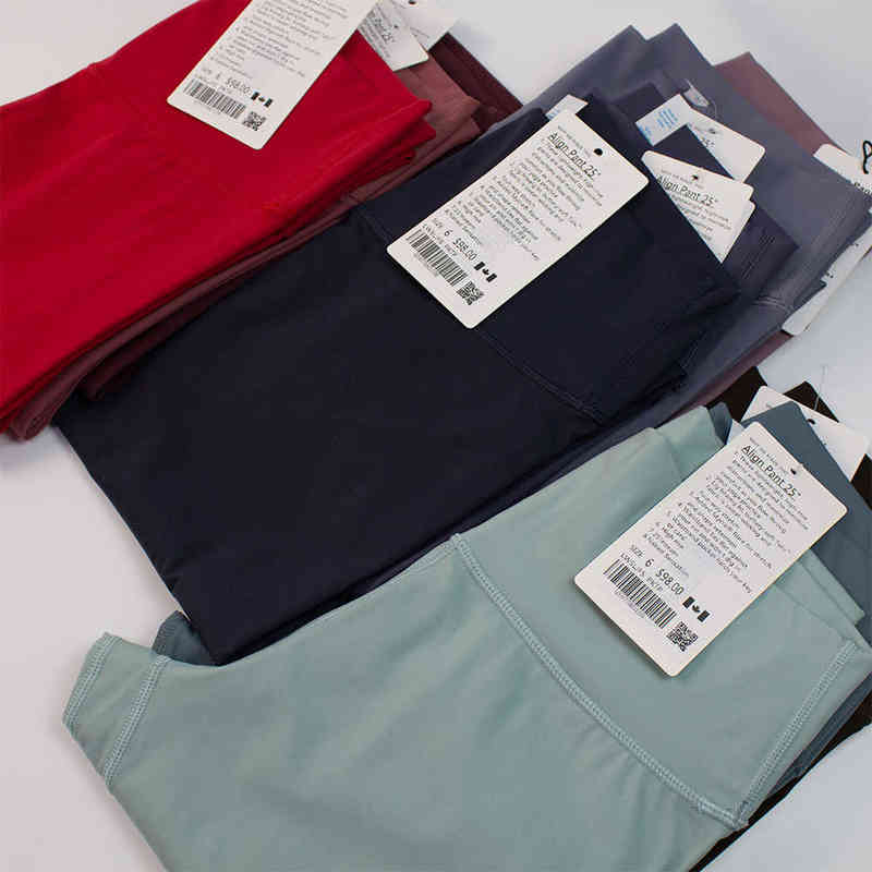 

LU Align Leggings for Fitness Sports Pants Women Yoga Compression Vital Leg Nude Comfortable, Guava powder