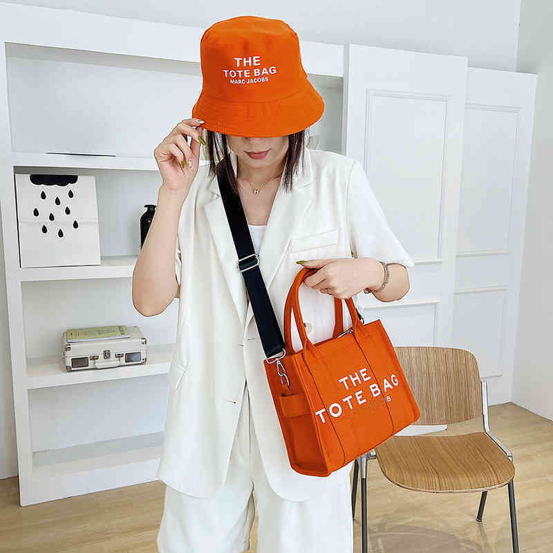 

Evening 2 Pcs set Canvas Brand Designer Tote Bag Women's Tote Bag Fashion Bag Single Shoulder clutch Messenger Handbag Hat 220511, Green