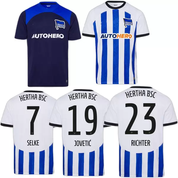 

22 23 Hertha BSC Soccer Jerseys PIATEK 2023 2022 DARIDA CUNHA Football Shirt DILROSUN Berlin LUKEBAKIO DUDA home away jersey sets 222, Black