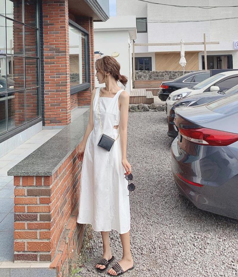 

Casual Dresses 2022 Bikini Cover-ups Sexy Strap Beach Dress White Cotton Tunic For Women Summer Wear Swim Suit Cover Up, Black