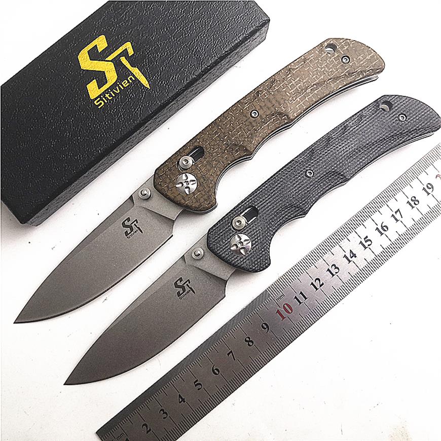 

Eafengrow Sitivien ST110 Real D2 Folding Knife Micarta Handle Axis Holder Utility Camping Hunting Fishing Outdoor EDC Pocket Knive303S