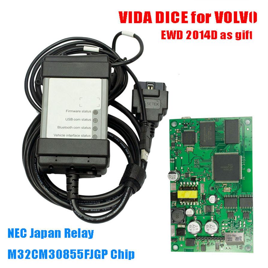 Puce complète pour Volvo Vida Dice Pro 2014d Diagnostic Outils de scan de diagnostic de diagnostic du micrologiciel Mise à jour du logiciel Prise