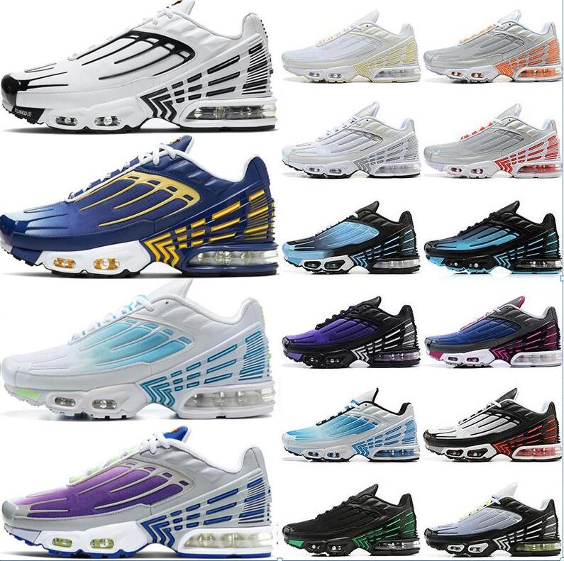 

2022 Top Quality TN Plus 3 Women Mens Running Shoes Tuned III Grey White OG Black Light Bone Laser Blue Green Aqua Rainbow Red tns Trainers Tn3 Runners Sports Sneakers, Br24