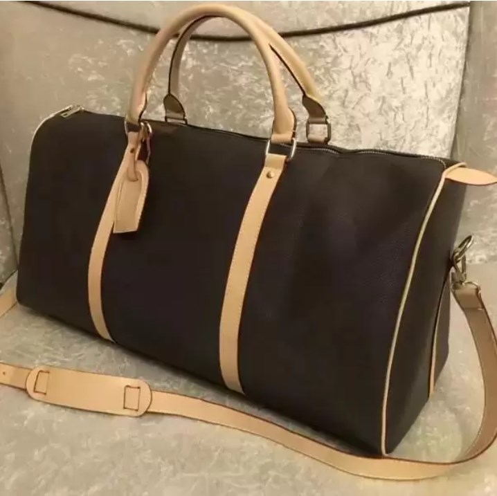 55CM Leather designer men Duffel Bags Suitcases luggage Sport Outdoor Packs shoulder Travel bags messenger bag Totes bags Unisex handbags 3A-image-892114513