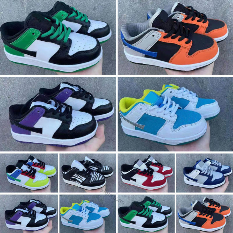 

Top Quality Kids Shoes Infants SB Low Sneakers Jumpman Mid Black Aurora Green Opti Yellow Orange Volt Black Toe Mismatch Theme Floral Embroidery Chaussures Zapatos, #8