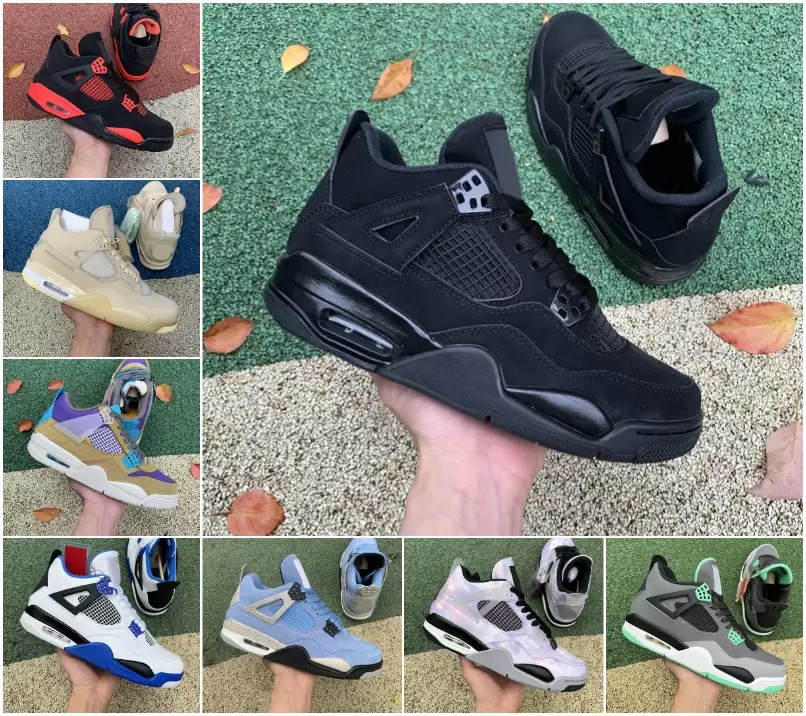 

Jumpman 4 4s OG Mens Women Basketball Shoes Zen Master Military Black Cat Red thunder Infrared Sail Cool Grey White Oreo Pure Money Bred University Blue Neon Sneakers, 31