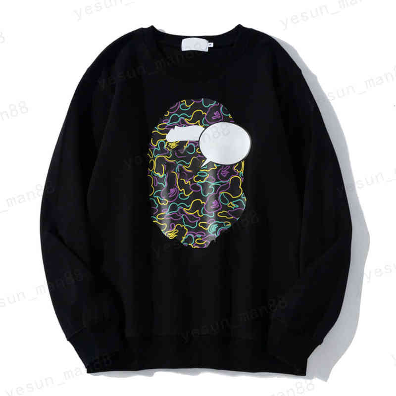 Designer Fashion Monkey-man Head Series Colorful Graffiti Hooded M-3xl Black Casual Mens Top Sweater Jacket