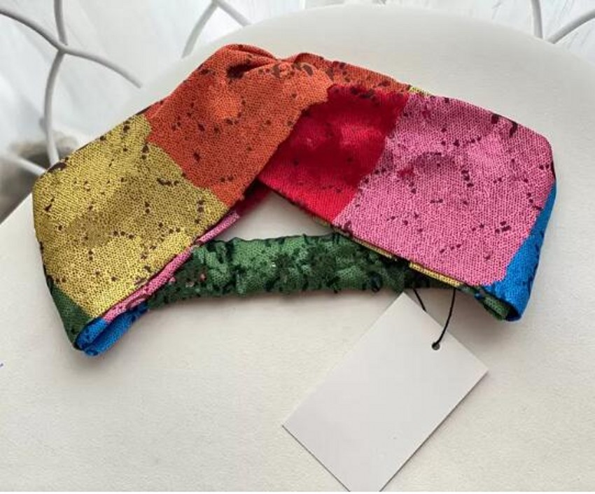 

Designer Silk Cross Headband 2022 Luxury Elastic Geometry Hair bands Headwraps For Women Girl Retro Turban Headwraps Gifts