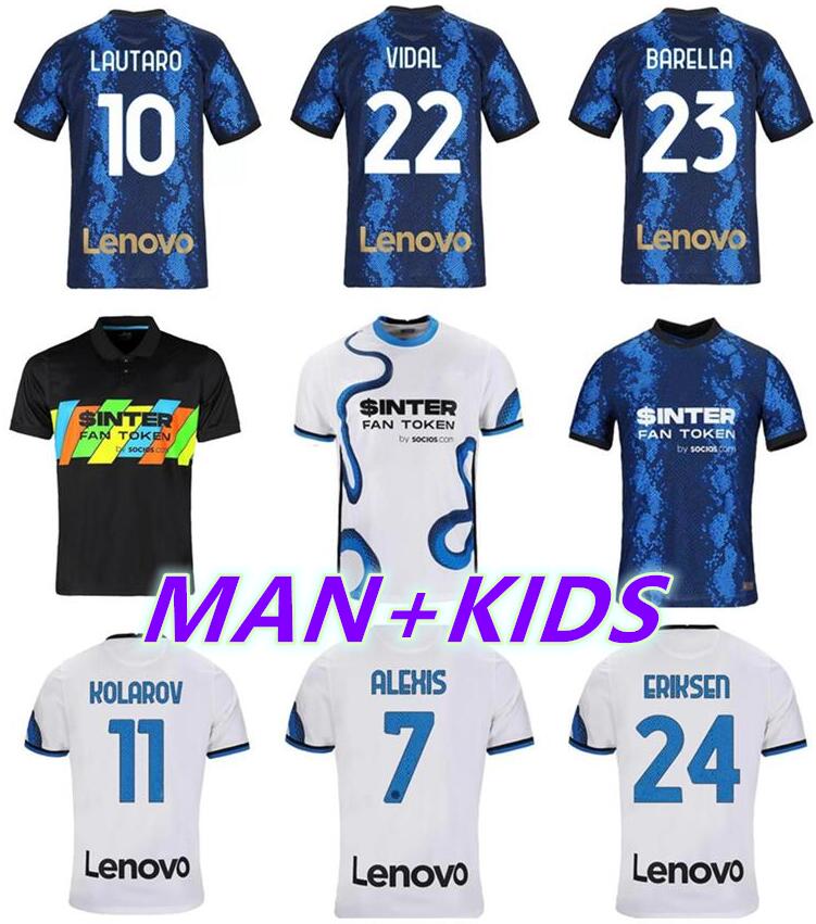 

SIZE S-4XL INTER BARELLA Dzeko Soccer jerseys VIDAL LAUTARO ERIKSEN ALEXIS 21 22 GODIN BROZOVIC J.CORREA CALHANOGLU football shirt 2021 2022 men kids kit