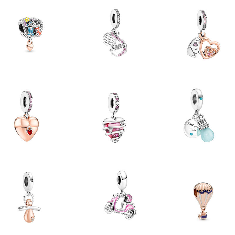 

s925 Sterling Silver Loose Bead Charms String European and American Popular Pendant Ladies Original Suitable for Pandora Bracelet Designer Jewelry DIY Women's Gift