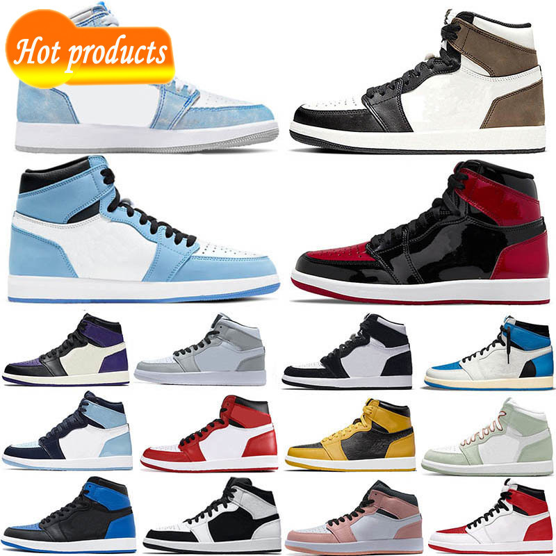 

2022 Jumpman 1 Basketball Shoes Women Mens 1s University Blue Trainers Unc Room Chicago High Og Hyper Royal Barely Orange Digital Designer, Customize