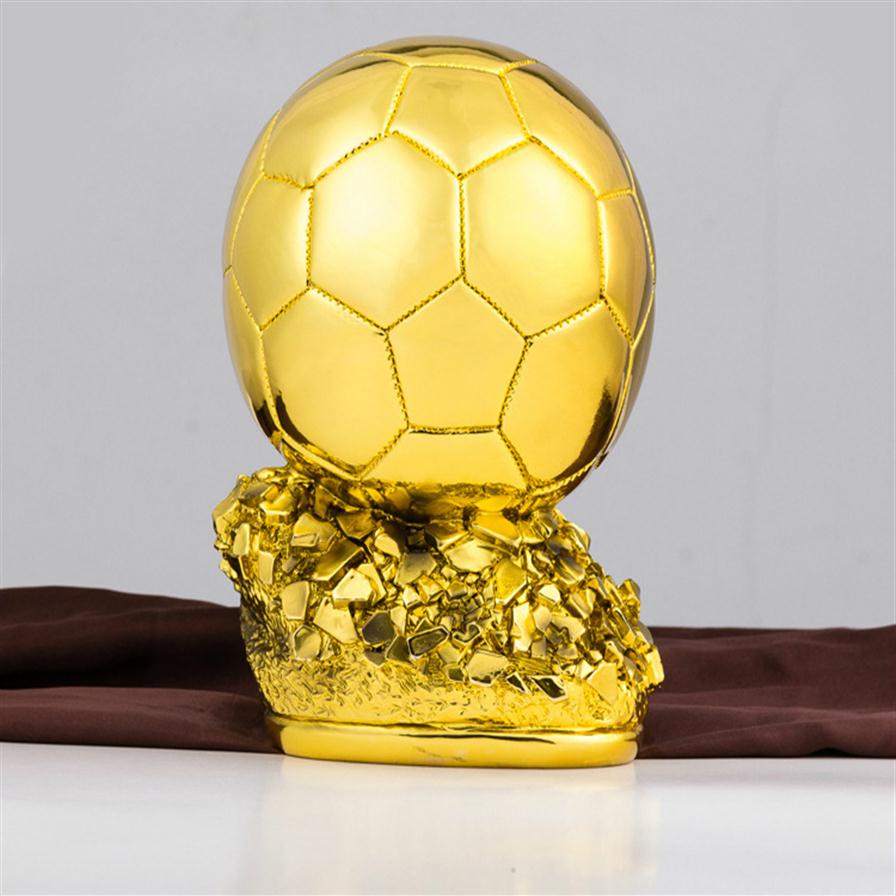 

New Ballon d'Or Trophy Football Golden Ball Award Trofei Calcio World's Player MVP Soccer Fans Craft Souvenir Home 306k