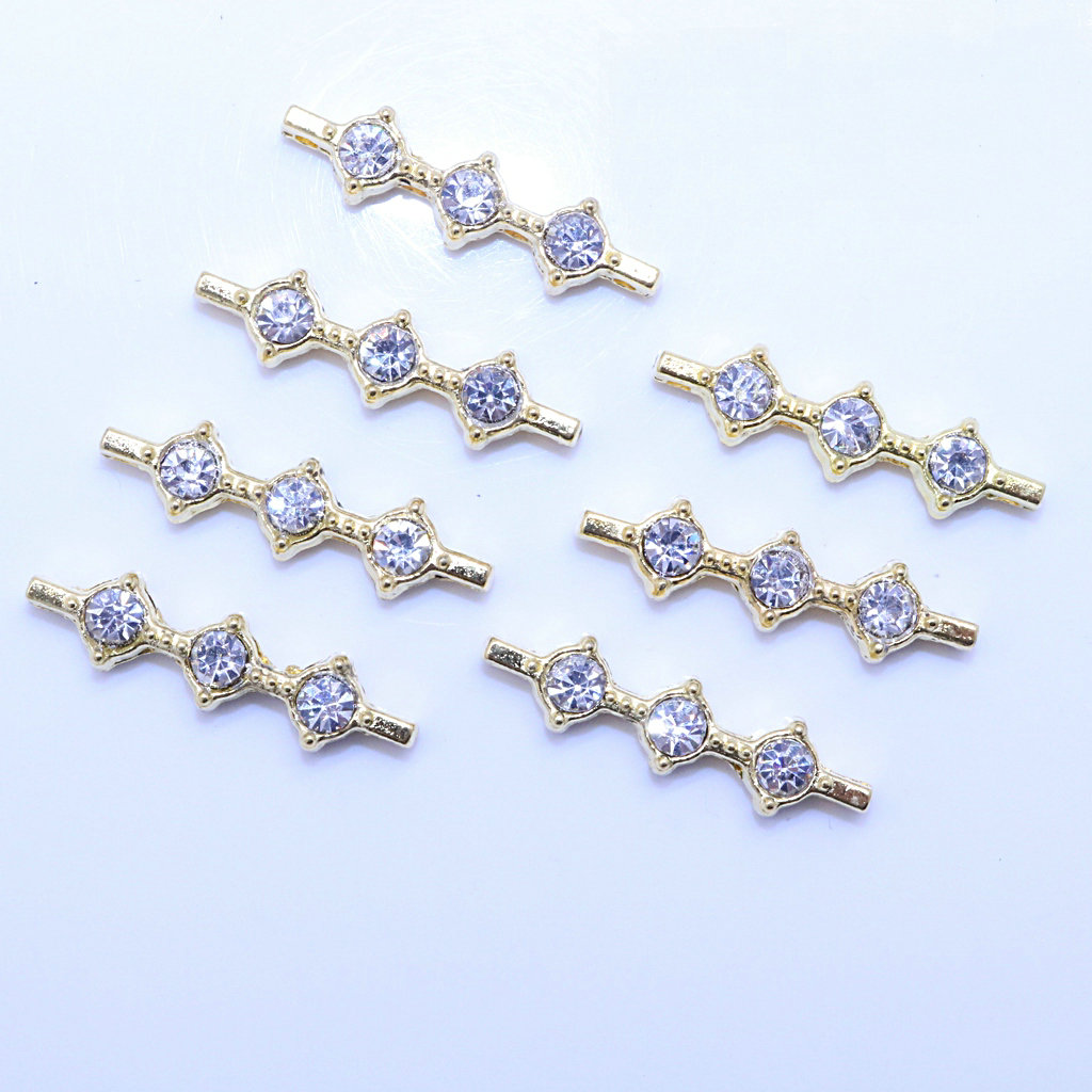 

Gold 4-row Diamond Necklace Bracelet Connector DIY Connectors Jewelry Accessories