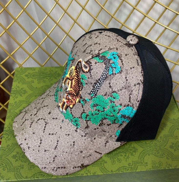 Designer Net Ball Caps Haute Qualité 2022 Nouvel Été En Plein Air Tigre Floral Abeille Imprimé Sport Baseball Chapeaux Lettres Casquette De Golf