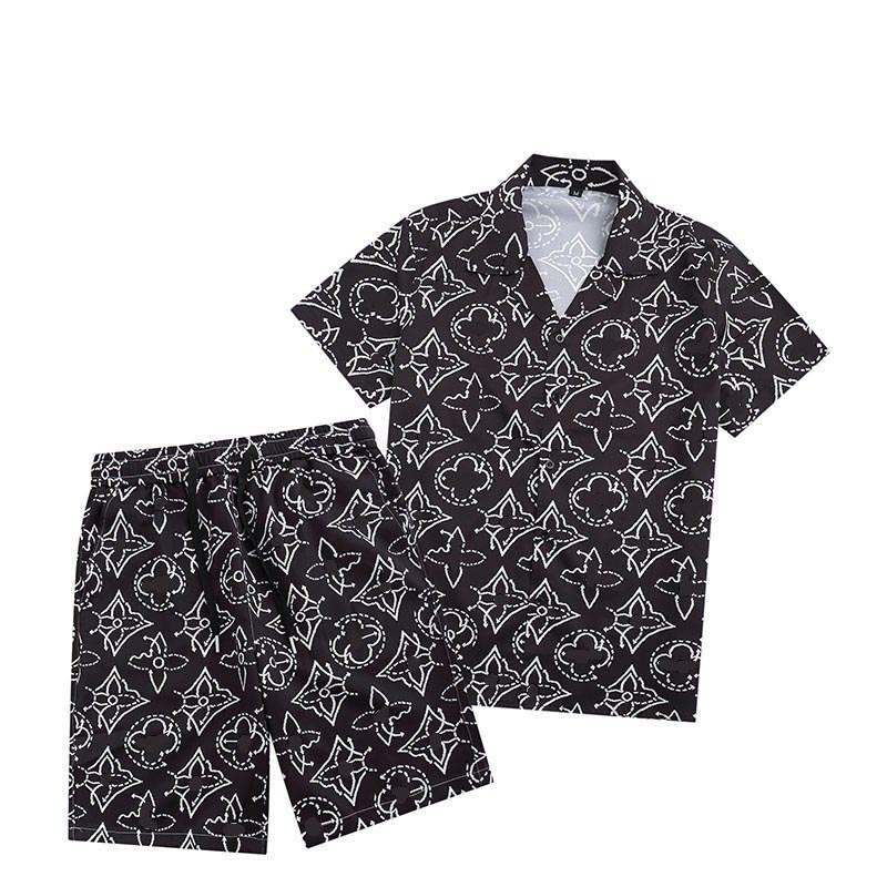 

Mens Tracksuits Fashion Sets Vintage Ethnic Style Summer Clothes Short Sleeve Shirt&Shorts Suit Loose Casual 2022 Two Piece Set Men, 11