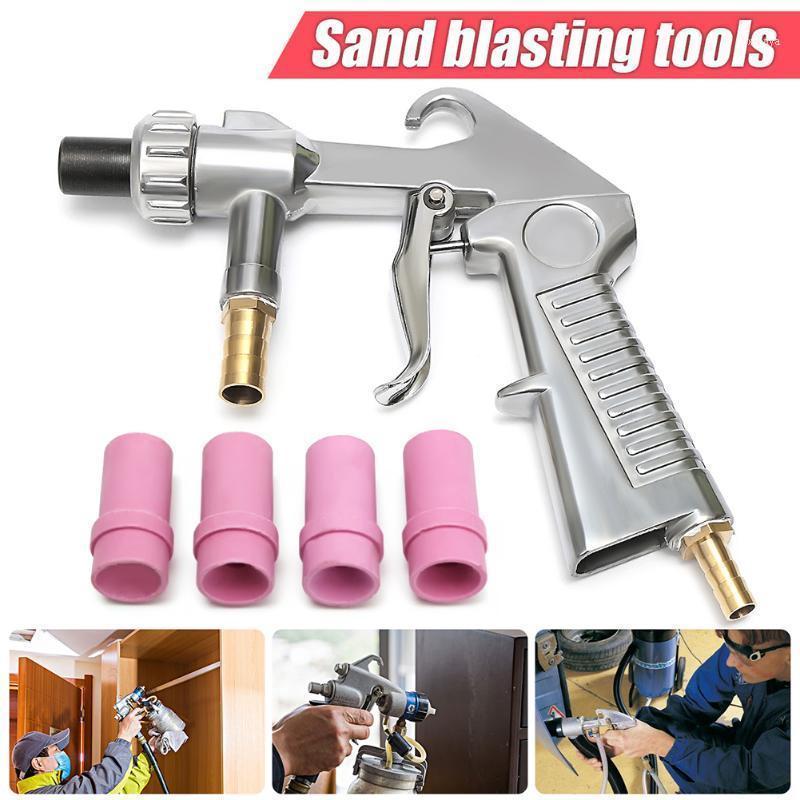 

Pneumatic Sandblasting Glass Rust Removal Tool With 4 Different Specifications Of Ceramic Nozzle 4/5/6/7mm Professional Spray Guns