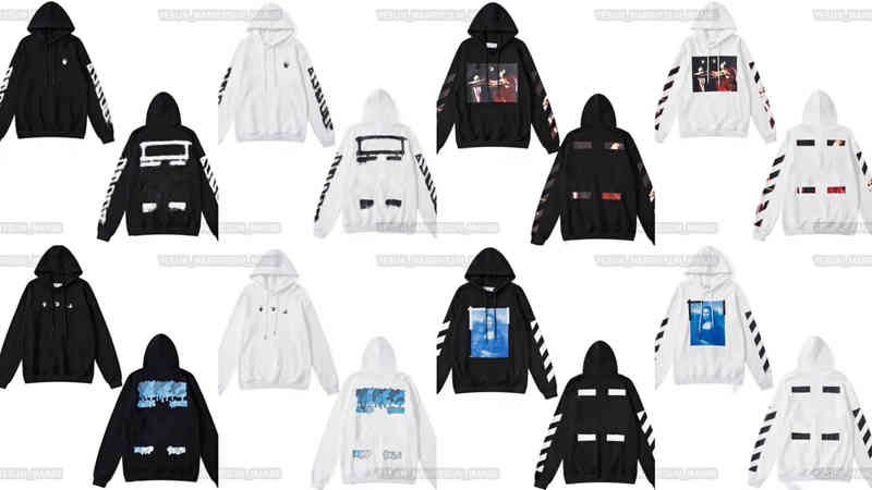 

Designer Luxury Off Classic Hoodie Arrowhead Print Hip Hop Top Autumn And Winter Couples Of Black White Men And Women Casual Hoodeds, 22