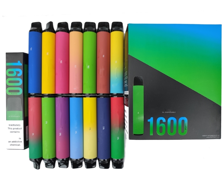 

Puff XXL cigarettes Disposable Vape pen Pods Device 850mAh Battery 1600 puffs Pre-filled Kit disposables e -cigarettes