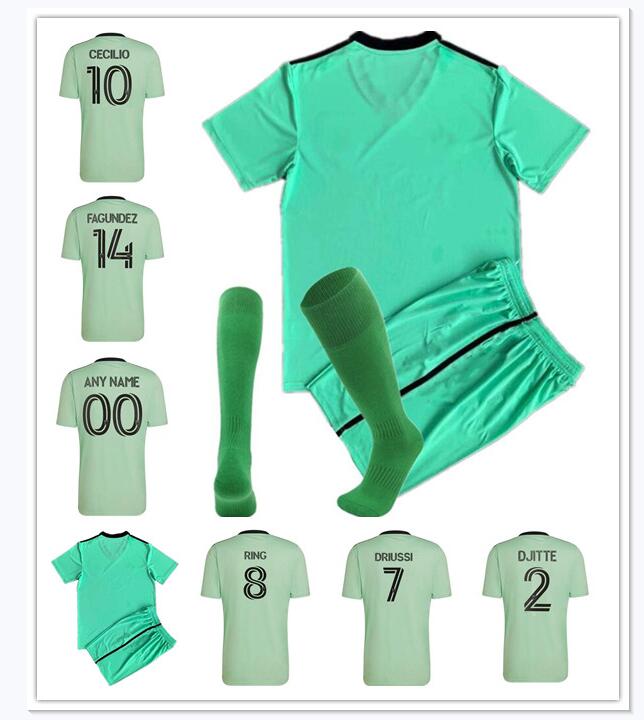 

2022 2023 Austin FC Soccer Jerseys 22 23 Djitte Driussi Ring Cecilio Fagundez URUTTI MLS Fans and Player version football men kids shirt, Purple