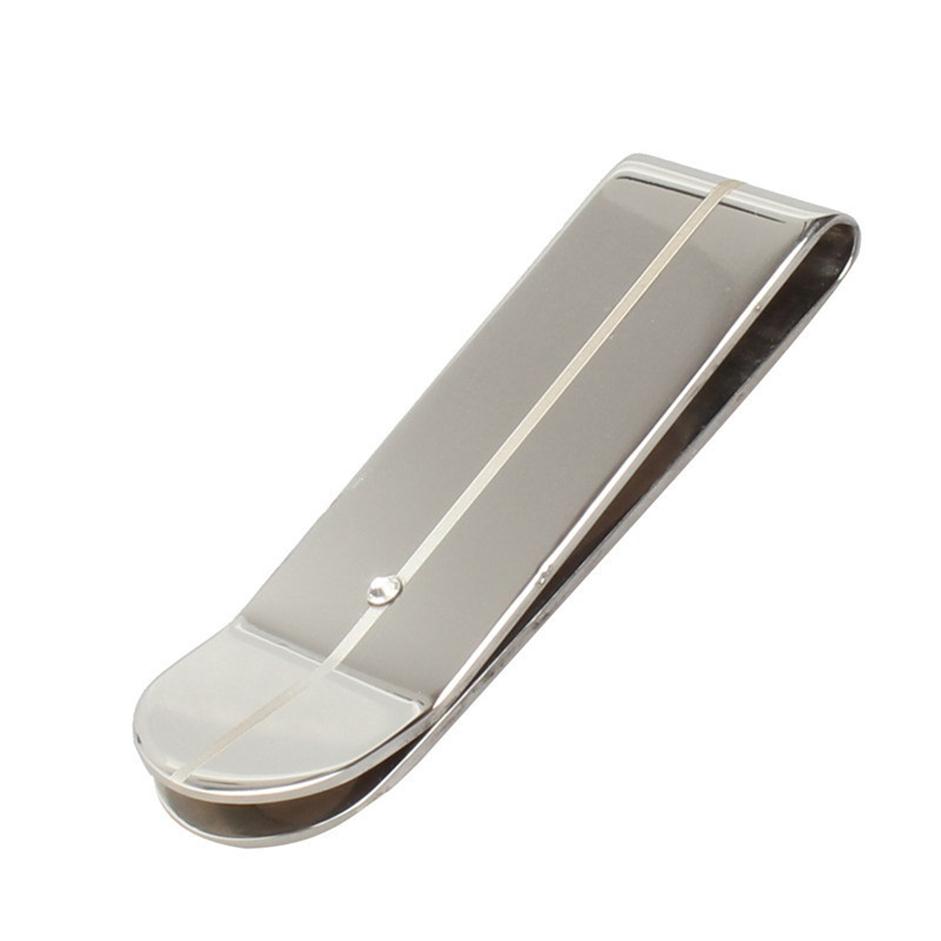 high quality plain business style titanium stainless steel money clip for men gold black silver 3 colors252A