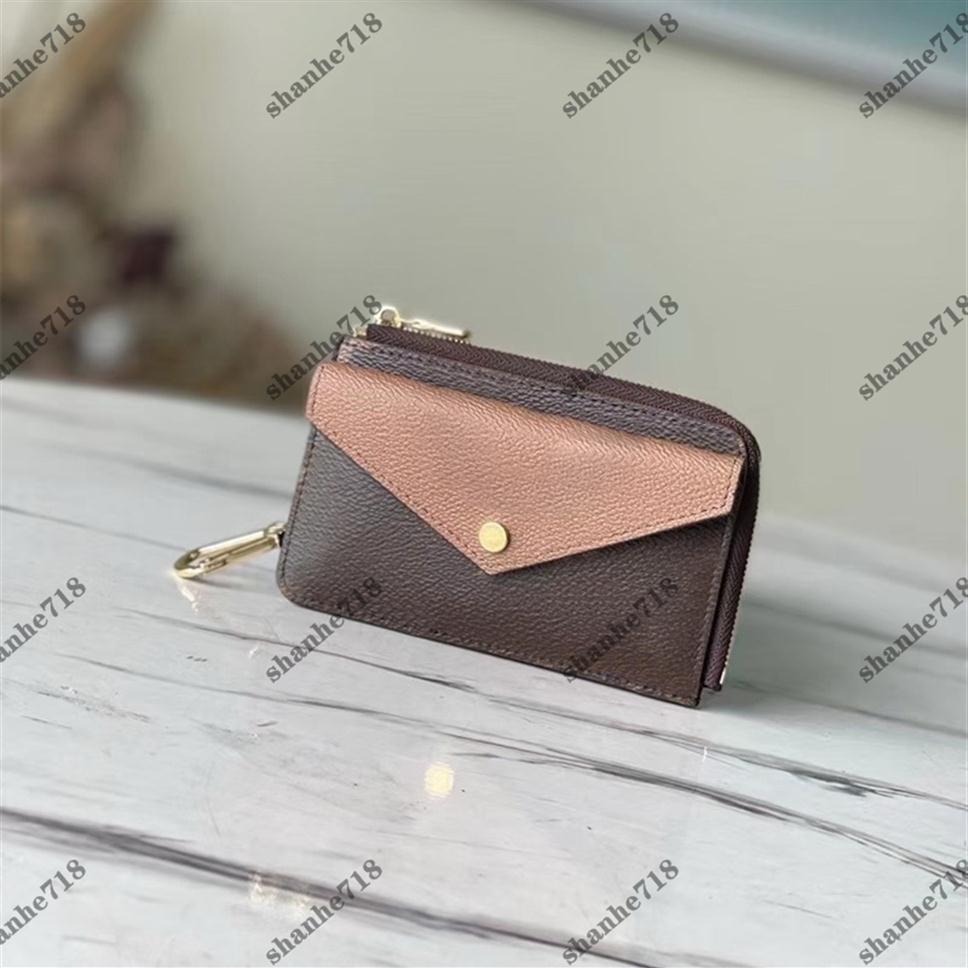 

Top Quality Recto Verso Card Holder Short Wallets Cowhide Clips Coin Purse Black Emboss Designer Luxury Women Clutch Bags Lady Pur206v, Bubble paper package
