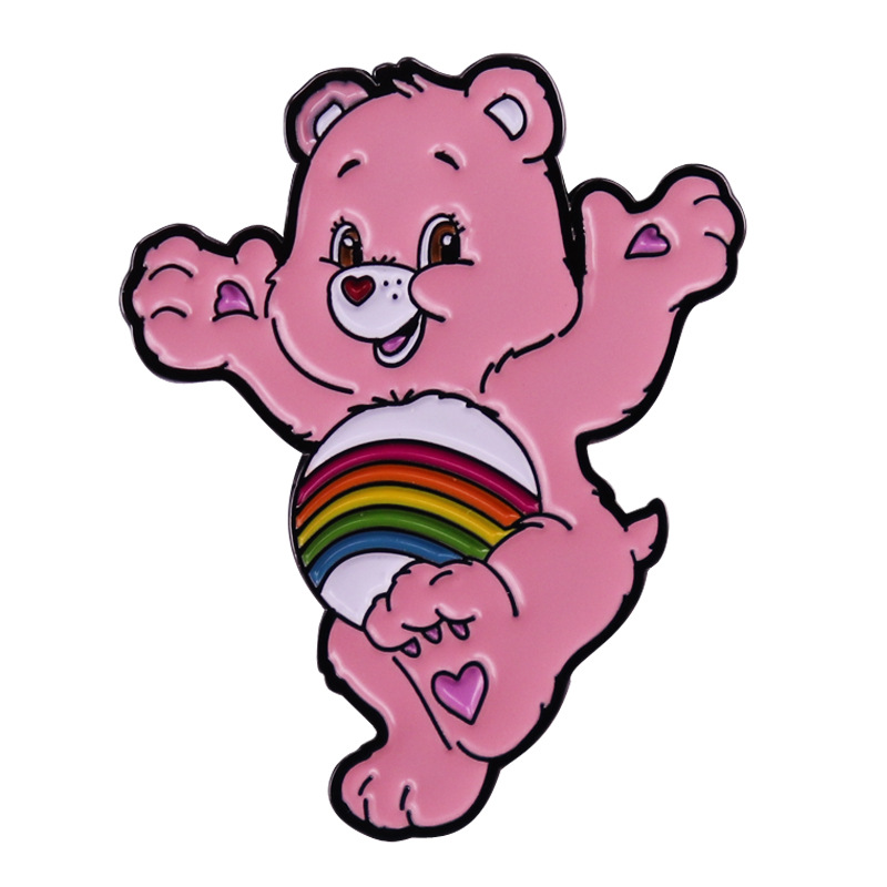 

LGBT Pink Bear Rainbow GAY Pride Enamel Brooch Pin Brooches Lapel Pins Badge Backpack Jacket Decoration Jewelry Accessories, As picture