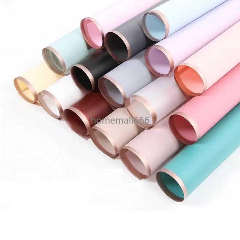 

Fast Delivery Flower Wrapped Paper 20pcs/Pack 60*60CM Christmas Wedding Valentine Day Waterproof Bronzing Flower Gift Wrapping Paper AA