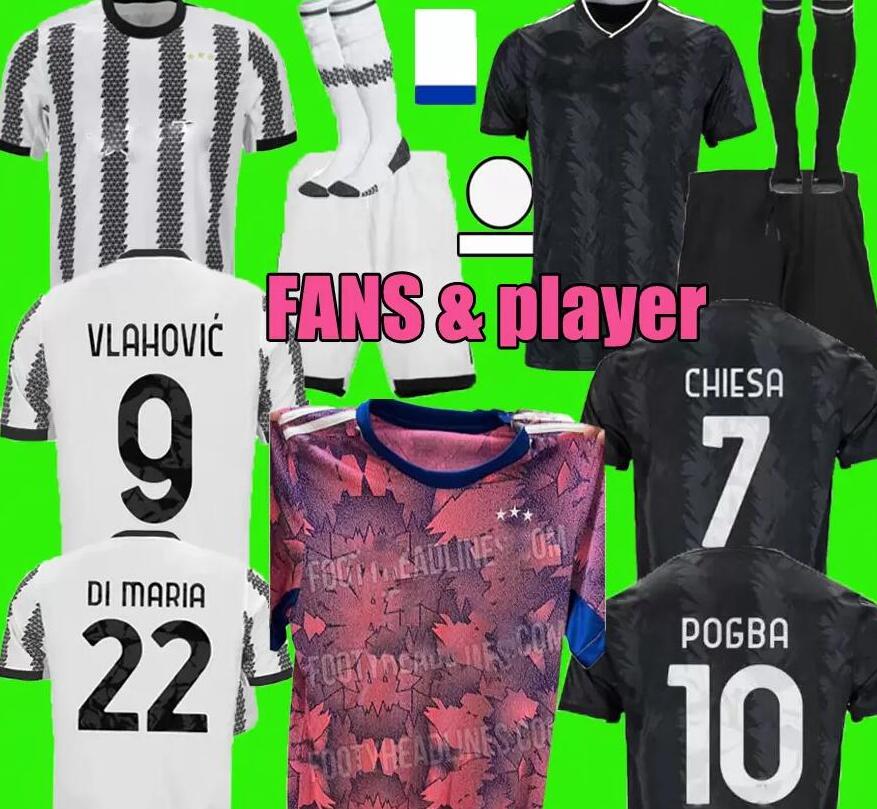 

fans player version 2022 2023 juventus home soccer jersey DI MARIA VLAHOVIC BREMER POGBA CHIESA McKENNIE LOCATELLI PELLEGRINI jerseys 22 23 JUVE Men Kids uniform, 22 23 third adult