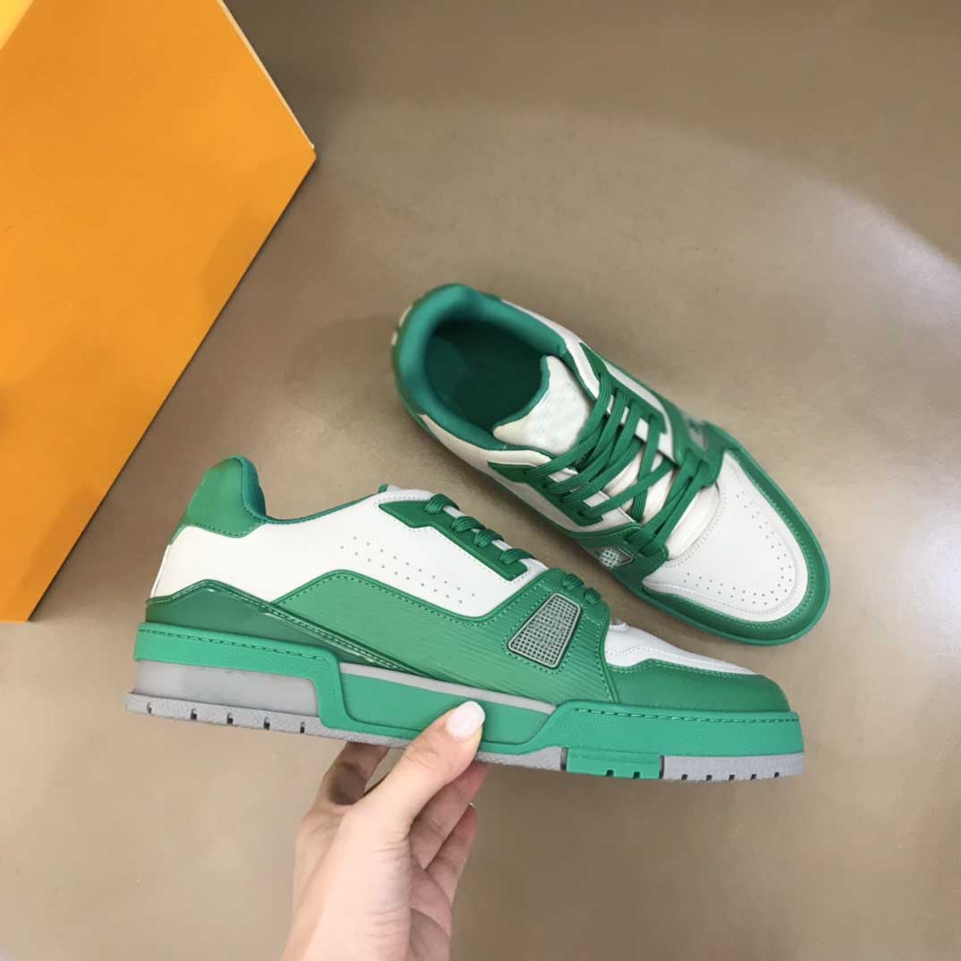 

Coach casual shoes cowhide 1845 denim leather flat bottom designer 3D printed embroidery running fitness tennis shoes, Blue