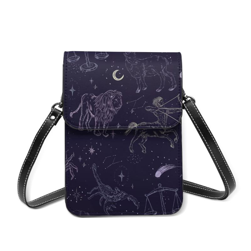

Evening Bags Fashion Woman Shoulder Bag Hand Drawn Zodiac Ladies Small Wild Simple Female Daily Messenger, Black