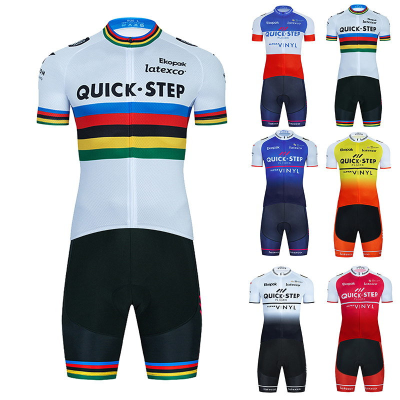 

2022 Quick Step Cycling Jersey 20D Gel Bib Set MTB Bicycle Clothing Bike Shirt Ropa Ciclismo Mens Short Maillot Culotte Suit, Cycling set