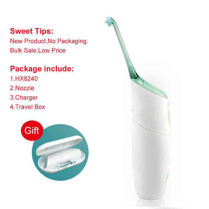 

Toothbrush New for Philips 100% Original Sonicare Air Floss Flosser Hx8240 Support Rechargeable with Nozzle and Charger the Adult 0524